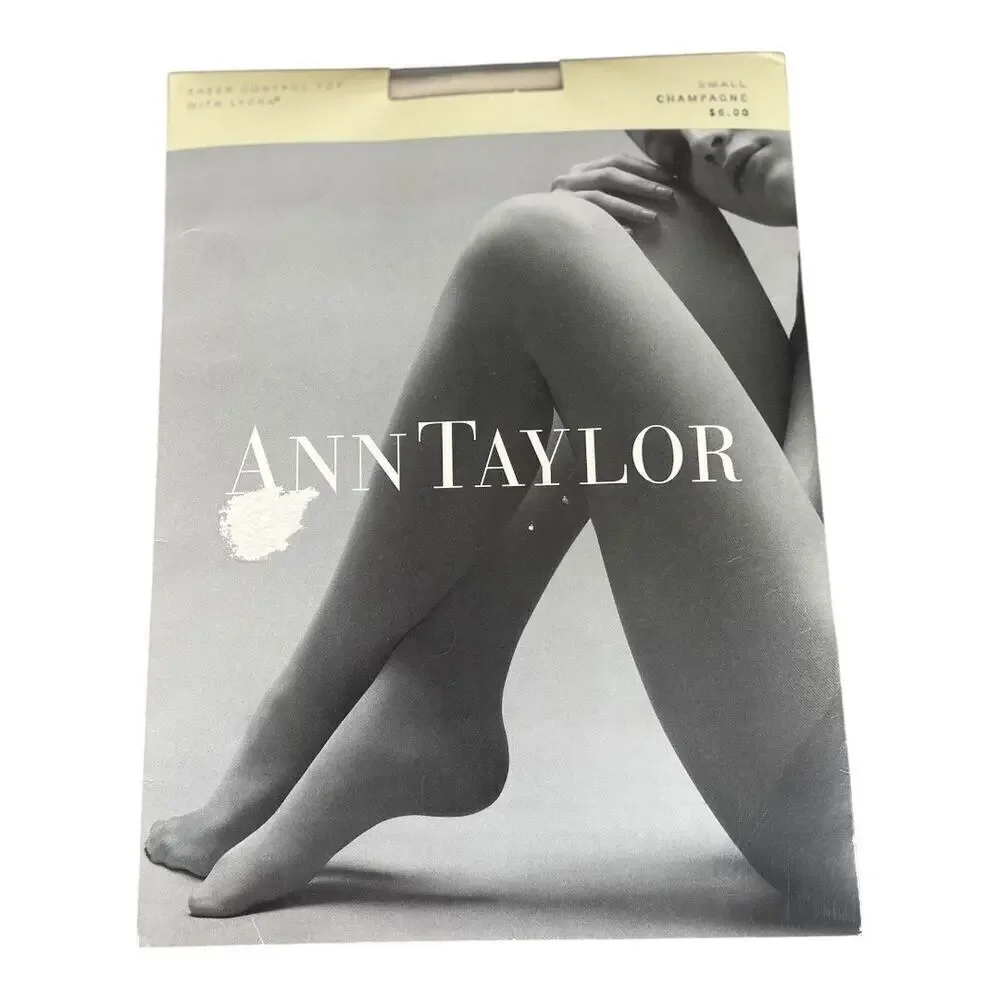 NWT Vintage Ann Taylor Small Sheer Champagne Colored Women’s Pantyhose